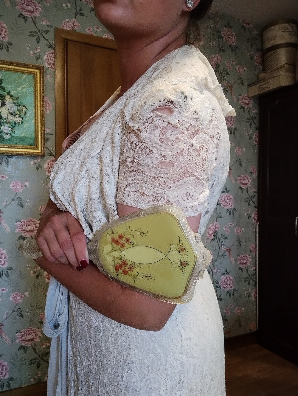 1930s Lace Dressing Gown - Picture 13 of 13
